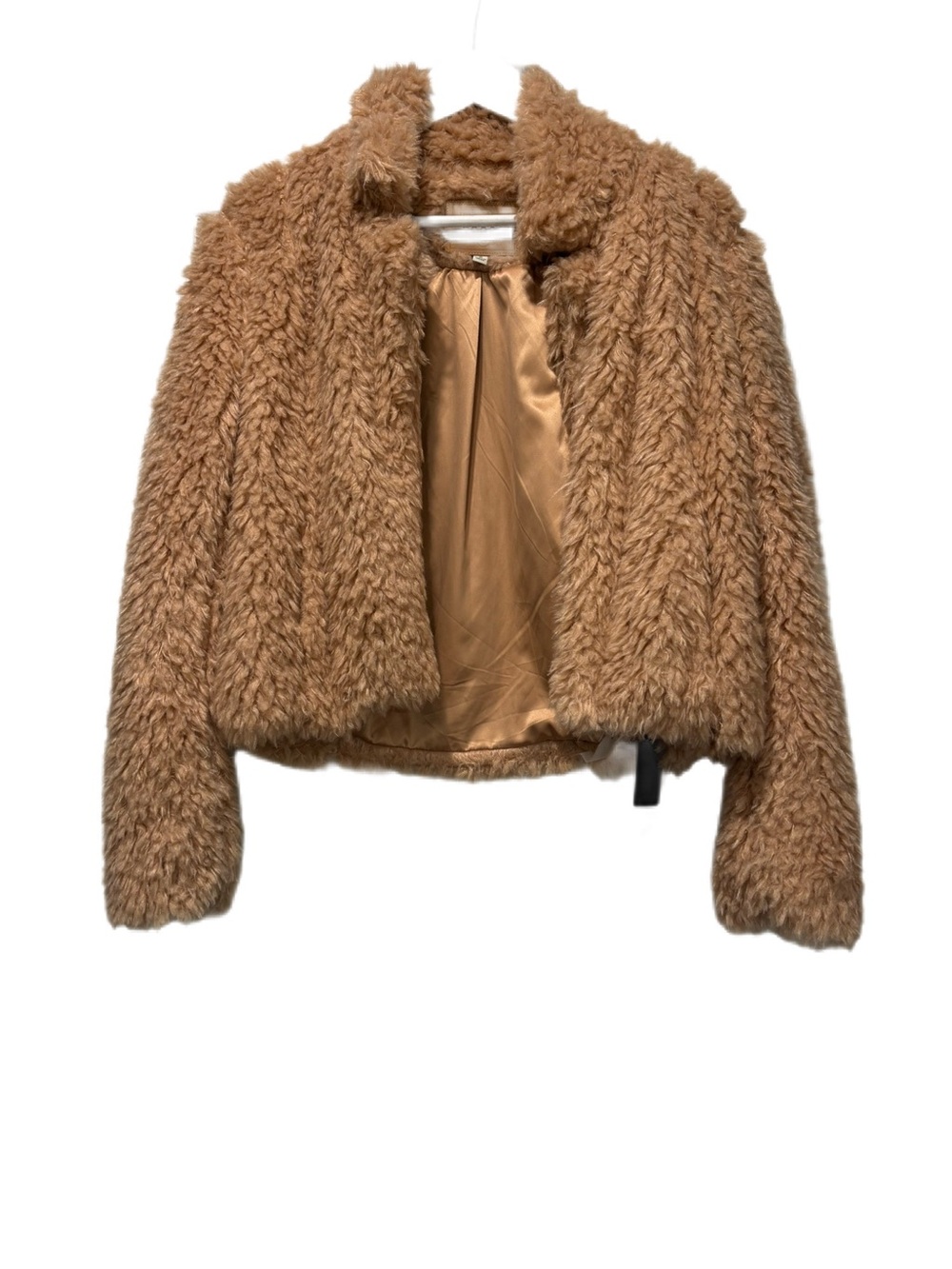 NWT BLANKNYC Faux Fur Cropped Jacket Champagne & OJ Small